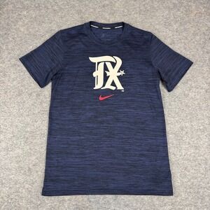 Nike‎ Dri Fit Baseball Texas Rangers T-Shirt Tee MLB Blue Mens Small S